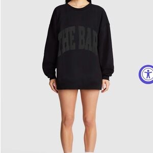 The Bar Black Varsity Sweatshirt